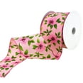 thumbnail image 3 of Printed Spring Magnolias Wired Ribbon, 2-1/2-inch, 10-yard, Pink, 3 of 3