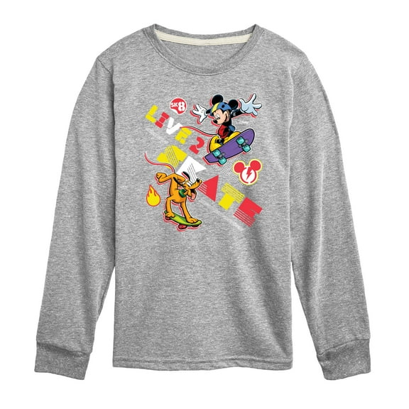 Disney - Standard Sports - Live 2 Skate - Youth Long Sleeve Graphic T-Shirt