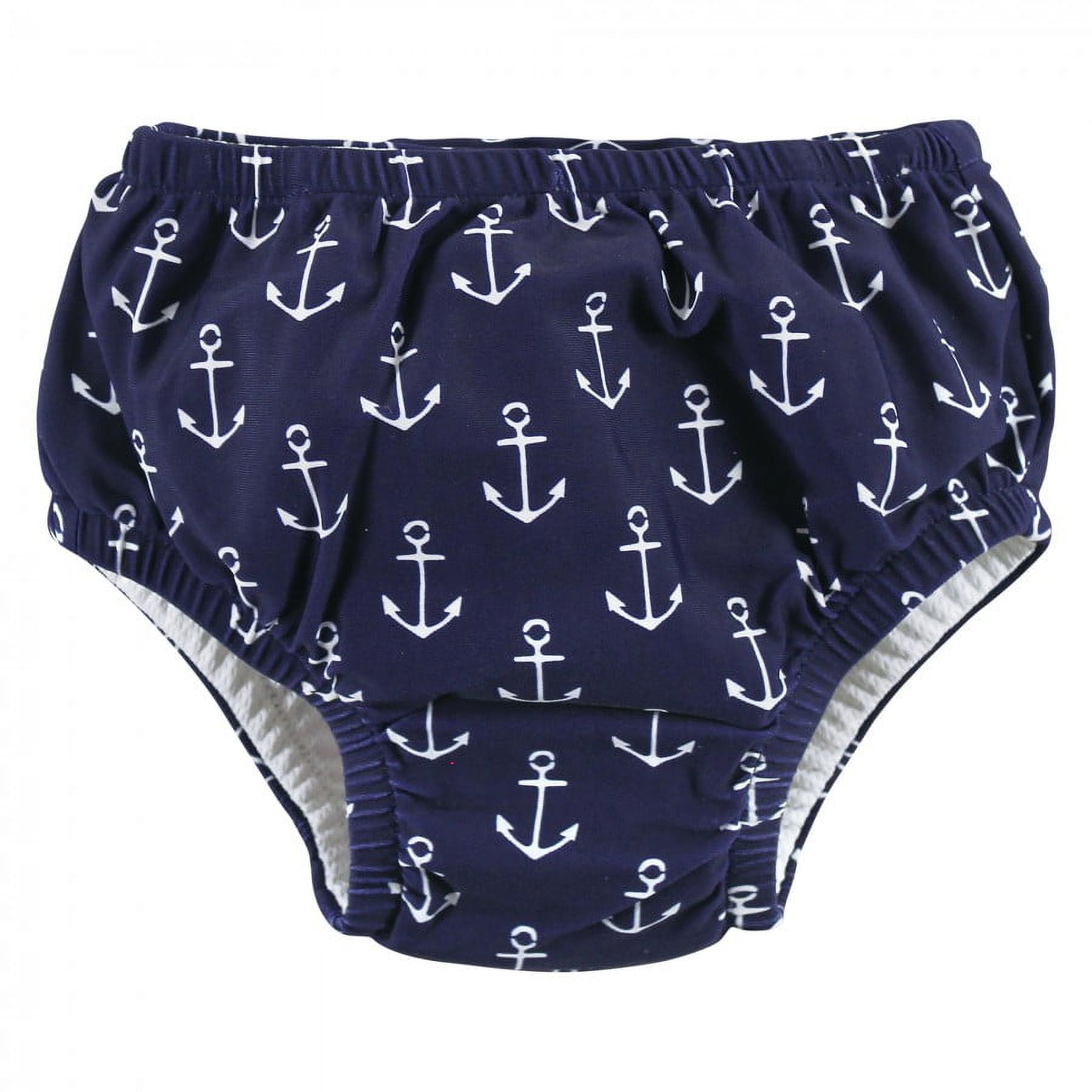 Hudson Baby Infant Boy Swim Diapers, Whale Anchor, 3 Toddler