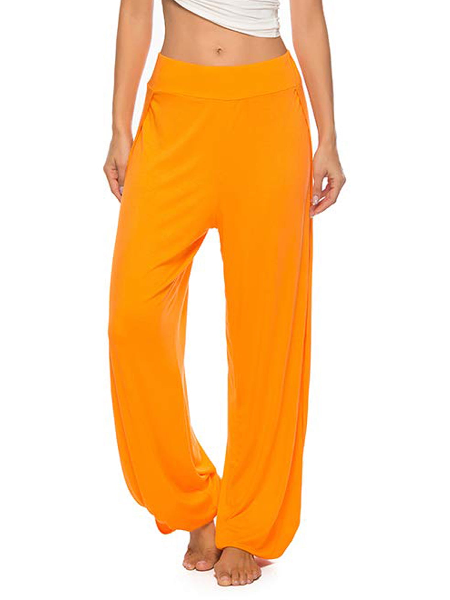 Merqwadd Women's Side Slit Harem Yoga Pants Split Wide Leg Lounge Beach