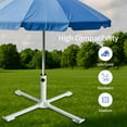 thumbnail image 3 of AMMSUN Beach Umbrella Stand Foldable Umbrella Holder Base for Backyard Garden patio with Weight water Bag -white, 3 of 8