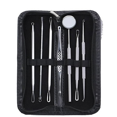PaZinger Blackhead Remover, Pimple Remover Set of 7 Professional Pimple Exctractor Tools More Easy to Remove Blackhead Acne Pimple and Facial