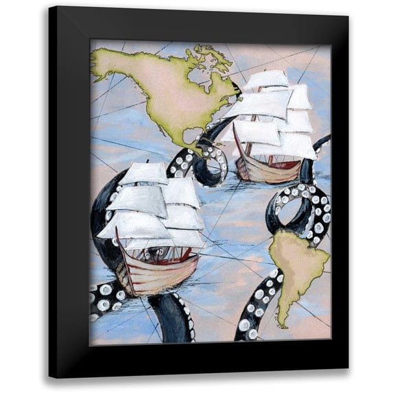 Seay, Anne 15x18 Black Modern Framed Museum Art Print Titled - Sea Day Adventure