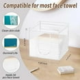 thumbnail image 6 of Acrylic Disposable Face Towel Holder Box,Facial Towel Container for XL Clean Skin Club, Large Disposable Face Washcloth Storage with Lid, for Bathroom, Vanity Makeup, Clear, 6 of 7
