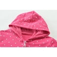 thumbnail image 4 of POPTEM Girls Hoodie Dinosaur Graphic Hooded Sweatshirt Zip-Up Jacket Pink Size 6, 4 of 7