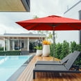 thumbnail image 1 of Gymax 10FT Square Offset Patio Umbrella Outdoor Aluminum Cantilever Umbrella Orange, 1 of 8