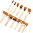 thumbnail image 2 of 12PCS Pincel de pintura plano Cerdas de nailon Mango de madera Pincel de pintura con chip de aleación de aluminio para barbacoa Amarillo 12PCS, 2 of 3