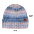 thumbnail image 2 of Gorro para mujer, hombre, gorro de invierno, gorros con puños para mujer, gorros cálidos, rosa, morado, 2 of 5