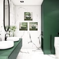 thumbnail image 3 of Green Bathroom Picture Wall Decor Relax Soak Unwind Signs Poster Canvas Print Art Botanical Leaf Artwok Framed Washroom Toilet Decoration Ready to Hang 12X12inchx3pcs, 3 of 6