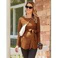 thumbnail image 5 of Ekouaer Women's Maternity Shirts Long Sleeve Pregnancy Tops Casual Ribbed Knit Winter Pregnant Blouses, 5 of 6