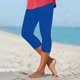 thumbnail image 2 of Pantalones pitillo lisos para mujer, leggings con parche de encaje perforado, poliéster y spandex, elegantes y casuales, tallas S-XXL, 2 of 7