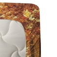 thumbnail image 3 of Ambesonne Autumn Fitted & Top Sheet Set with Sham, Forest Lake Fall Trees, Orange Brown, 3 of 4