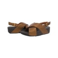 thumbnail image 3 of Fitflop Womens Lulu Cross Leather Backstrap Slingback Sandals, 3 of 3
