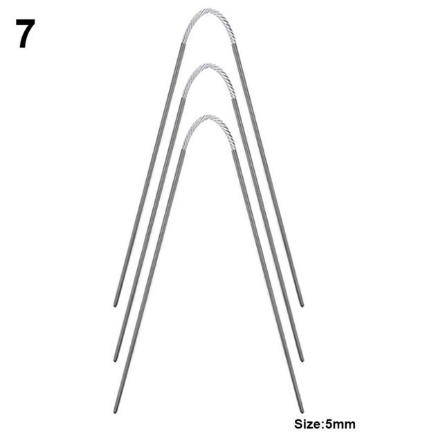MYG Ensemble d'Aiguilles à Tricoter Circulaires en Acier Inoxydable, Aiguilles Rondes à Boucle Métallique