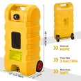 thumbnail image 3 of JoanKaren Industrial Portable Fuel Tank 15 Gallon Container Caddy Tank with 10-Foot Hose,Wheeled Utility Transfer Tank,Yellow, 3 of 8