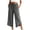 Gray, variant on SOOMLON Flowy Capris for Women Plus Size Wide Leg Gaucho Pants Button Drawstring Trousers Travel Casual Wear with Pockets