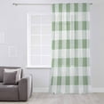 thumbnail image 3 of Sage Green Checkered Semi Sheer Curtains Drapes for Living Room, Bedroom, French Doors Window 72 Inches Long, Green White Buffalo Plaid Rod Pocket Chiffon Curtain Drapery Voile Draperies Panel, 3 of 6