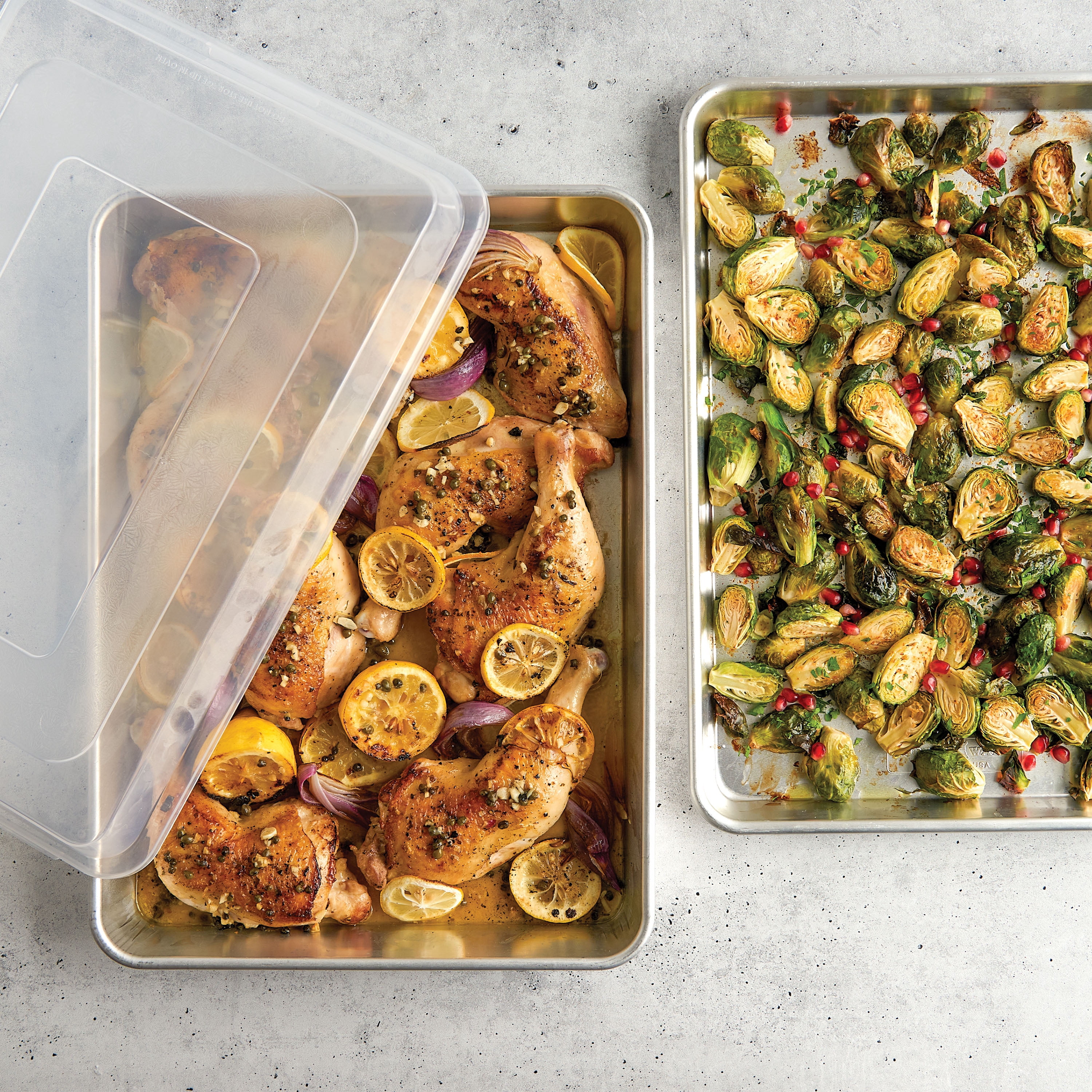 Nordic Ware Natural Aluminum Half Sheet with Lid, Silver