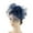 517_Navy, variant on Pillbox for Women Hats Flower Church Headband Clip Wedding Tea Hat Khaki