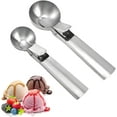 thumbnail image 7 of Premium Ice Cream Scoop Set,2 Pcs Stainless Steel Ice Cream Scoop-With Release Trigger,Heavy duty metal,Dishwasher Safe,Suitable for fruit,ice cream,frozen yogurt and sundaes,Small & large, 7 of 7