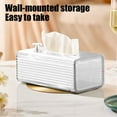 thumbnail image 2 of JLFNYA Tissue Box Covers, Kleenex Box Cover, Tissue Box Holders, Bathroom Wall Mounted Tissue Box Cover, Non Perforated Tissue Box, Suitable for Toilet, Bathroom, Kitchen, Bedroom, Livingroom, Office, 2 of 5