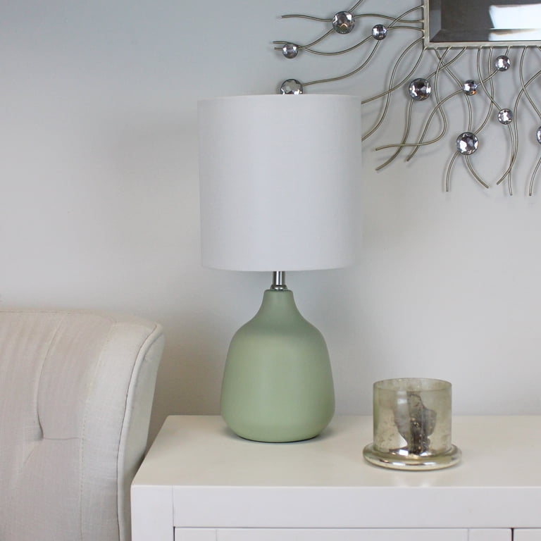 Mainstays Grab and Go 16 in Sage Ceramic Table Lamp photo 5