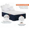 thumbnail image 2 of SGI Bedding 18 Inch Wrap Around Bed Skirt | Microfiber Bed Skirt | Fade Resistant, Wrinkle Free, Anti-static, Decorative, Extra Storage Space, Clutter-Free | Queen, Navy Blue, 2 of 8