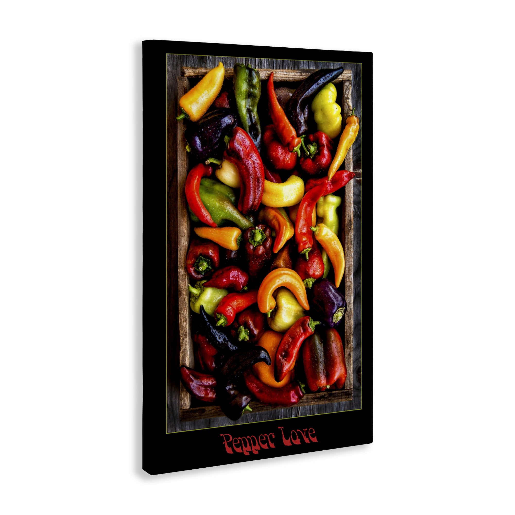 Stupell Industries Pepper Love Vibrant Vegetables Canvas Wall Art, design by Carl Kravats