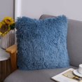 thumbnail image 3 of Juego de 2 fundas decorativas para cojines de sofá de piel de lujo, 40x40cm, sofá azul, hogar, dormitorio, cama, funda de almohada decorativa de felpa súper suave,, 3 of 3