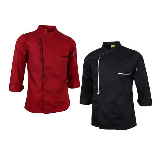 Chaqueta Retro, Uniforme, Manga Larga, Ropa de Cocina XL Roja Macarena Chaqueta de chef de manga larga