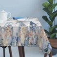 thumbnail image 4 of Coastal Eucalyptus Leaf Table Cloth Waterproof Tablecloths, Ocean Blue Gnomes Starfish Wood Grain Tablecloth Dining Table Cover for Kitchen Party Tabletop Outdoor, Rectangle Tablecloth 60x120 Inch, 4 of 9
