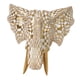 thumbnail image 2 of Decoración de cabeza de elefante, artesanía de resina, obra de arte, decoración del hogar, decoración de pared de cabeza de elefante Oro blanco, 2 of 8