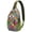 Geometric Nord, variant on Roaring Dinosaur Print Crossbody Sling Bag, Funny Cartoon Dino Pattern Lightweight Backpack for Outdoor Hiking Travel Birthday Gift