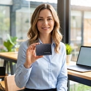 Portable External SSD, High Speed Solid State Drive for PC Laptop Gaming, Compact Backup Storage for Photos Videos Files - Gold