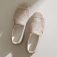 thumbnail image 5 of Womens Espadrilles on Shoes Stylish Lace Casual Loafers Lightweight Sneakers Comfortable Summer Flat Shoes for Office, Work, Walking(Khaki,8), 5 of 8