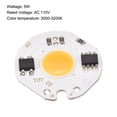thumbnail image 3 of Uxcell LED Chip Bulb 110V 5W Warm White 3000-3200K High Power Floodlight Lamp Module Aluminium Board 2 Pack, 3 of 4