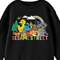 thumbnail image 2 of Sesame Street Outdoor Character Group Art Crew Neck Long Sleeve Youth Black Sweatshirt-Large, 2 of 3