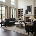 thumbnail image 2 of SAFAVIEH Couture Sasha Mid-Century Wood Round End Table, Black, 2 of 17