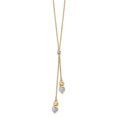 thumbnail image 2 of 14K Yellow Gold Fancy Necklace Chain Two-tone Polished w/1.5 in ext. 15.5 inch 2 mm, 2 of 4