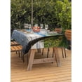 thumbnail image 2 of Outdoor Tablecloth with Umbrella Hole and Zipper, Coastal Beach Rectangle Table Cloth 60x102 Inch Waterproof Tablecloth, Summer Ocean Sea Modern Palm Coconut Tree Picnic Table Cover for Patio Camping, 2 of 7