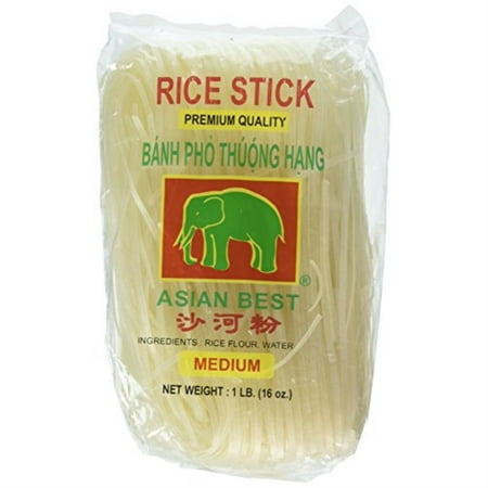 asian best premium rice stick noodle medium, 16oz (3