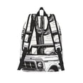 thumbnail image 2 of Lsque Vintage Cactus Pickup Pattern Canvas Daypack, Durable Backpack, High-quality Versatile Backpack,Vintage Compact Backpack-Small, 2 of 6