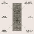 thumbnail image 3 of JONATHAN Y SANTA MONICA 2 x 8 Runner Rug, Palazzo Vine and Border Textured Weave - Black/Gray, SMB103C-28, 3 of 9