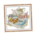 thumbnail image 1 of 11CT/14CT Counted Handicraft Supply -Tea Set Cups - 37x37cm 11CT, 1 of 8