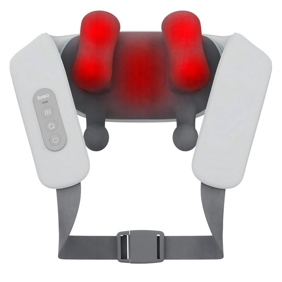 ibreo Cordless 6D Deep Tissue Kneading Shiatsu Neck & Shoulder Massager w/ Heat, Massage Head Adjustable, Gray
