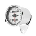 thumbnail image 2 of Motorcycle Speedometer Odometer Gauge Vintage Style High Accuracy LED Indicator Stainless Steel Housing Shockproof Resistant for Cruiser Bike 12V, 2 of 7