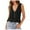 Black, variant on Vest Top for Women V Neck Half Button Tee Shirts Sleeveless Summer Tank Tops Sexy Loose Casual T-Shirt Hawaii Cami Top Plain Going Out Blouses Tunics Tanks Ladies UK