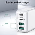 thumbnail image 4 of [Cargador] [USB C] [Cargador de pared] PD+QC de 40 W y 4 puertos [paquete de 2], 4 of 7