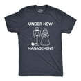 thumbnail image 1 of Mens Under New Management Funny Wedding Bachelor Party Novelty Tee for Guys (Heather Navy) - 3XL, 1 of 4