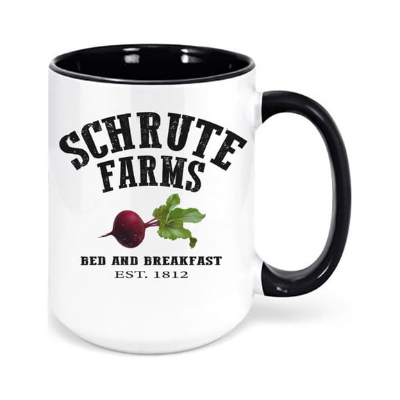 The Office Mug, Schrute Farms, Dwight Mug, Schrute Farms Mug, The Office Gift, Funny Mugs, Gift For Him, Coffee Gift, The Office Cup, Mugs, BLACK